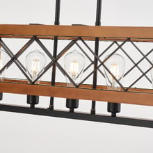 Lanny Pine Wood 5 Light Pendant